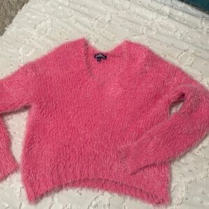 Pink fuzzy sweater